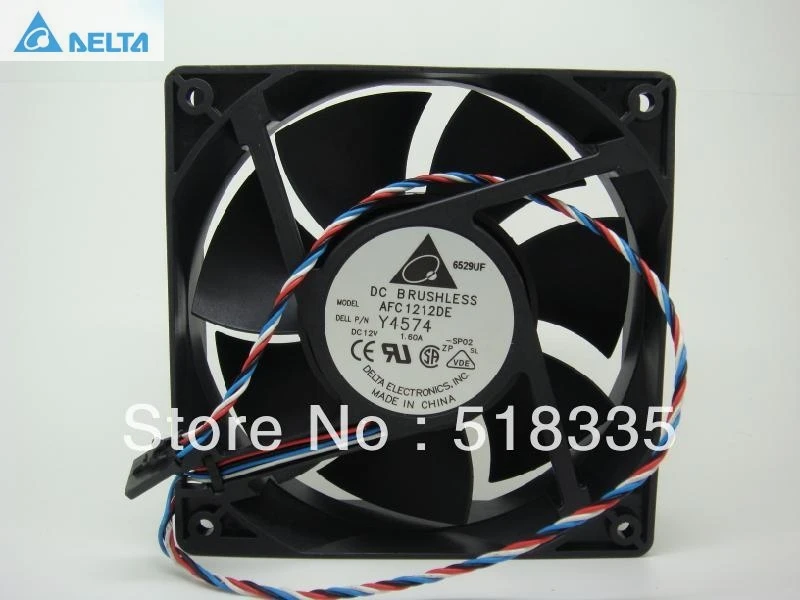 120มม.พัดลมความเร็วสูง12V DC 12ซม.สำหรับ Delta AFC1212DE 12038 120*120*38มม.1.6A Dual Ball ที่มีประสิทธิภาพพัดลมระบายความร้อน