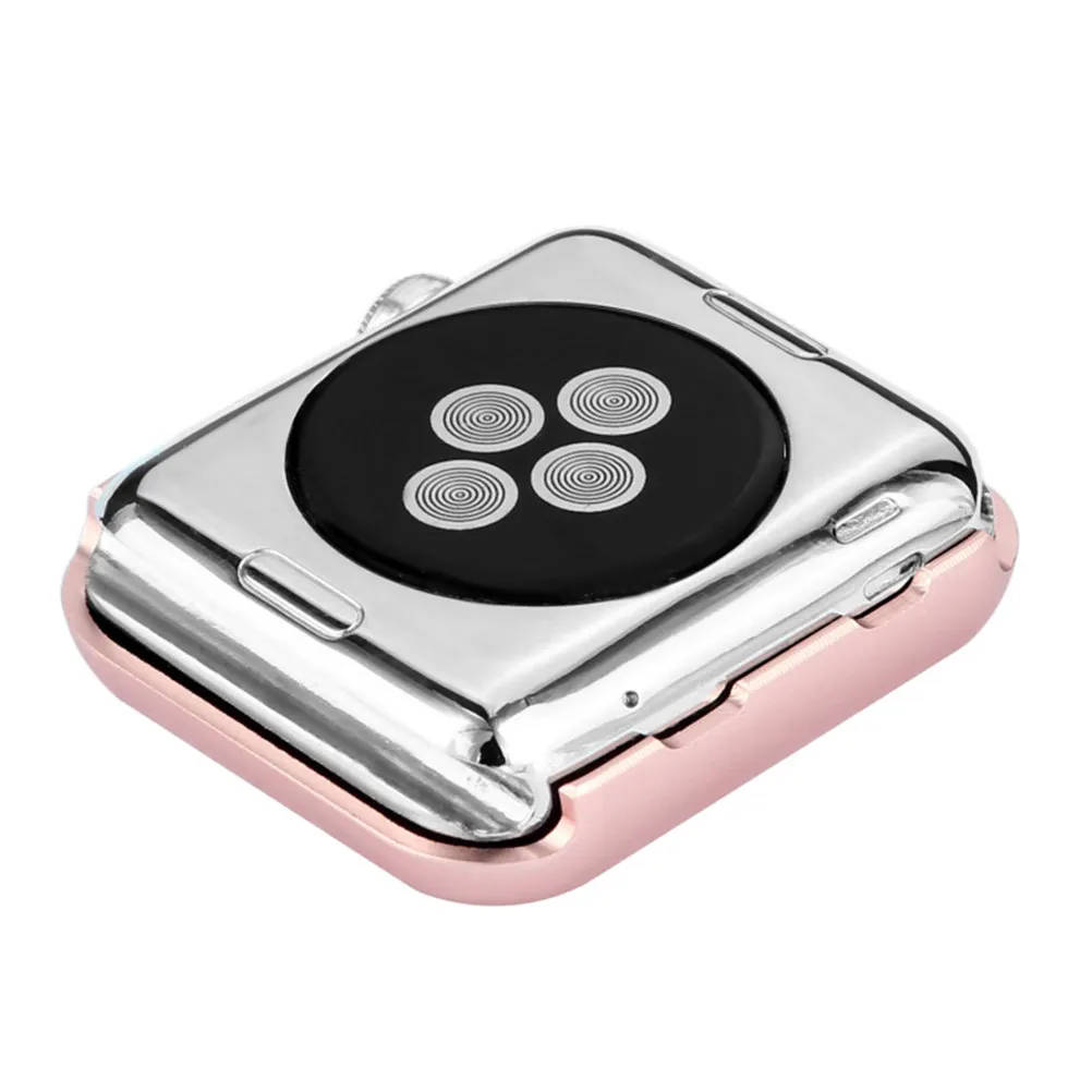 Premium Aluminum Alloy Watch Protective Case Full Coverage Sparkling Rhinestone Bumper for 38Mm 1 2 3 Sport view 2