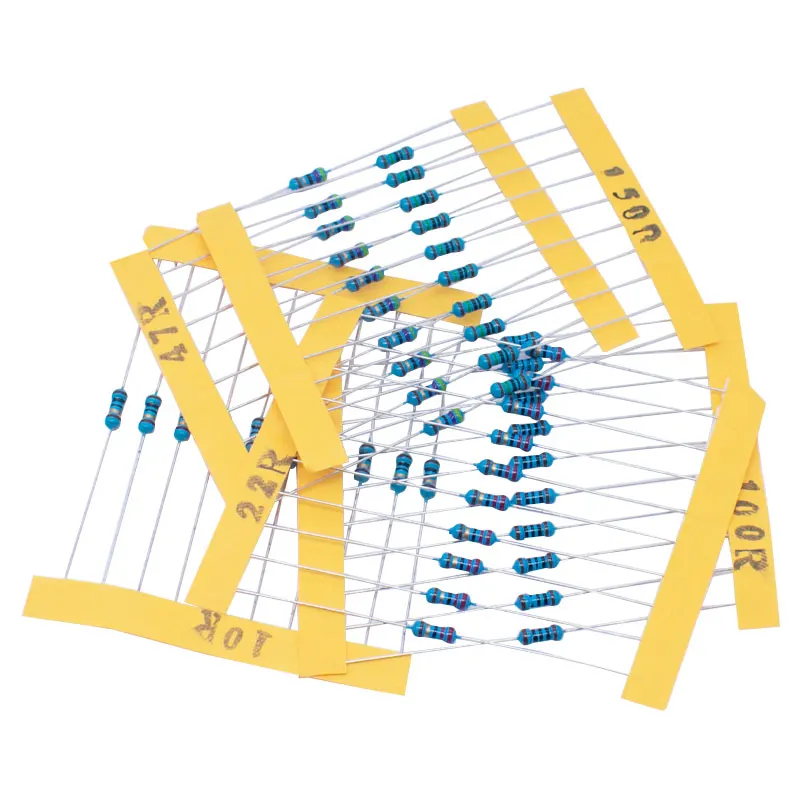WieshammKit-Résistance à film métallique, 100R, 1K, 47K, 10K, 300 K, 4K7, 30 types chaque valeur, 1 W, 4W, 02/10/2018, 600, 1% pièces par ensemble