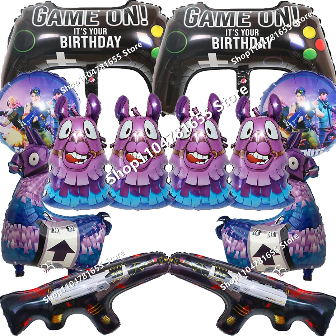 Товары для дня рождения для мальчиков Fortnite, набор бумажной посуды с тарелками, чашками и салфетками для украшения детского душа