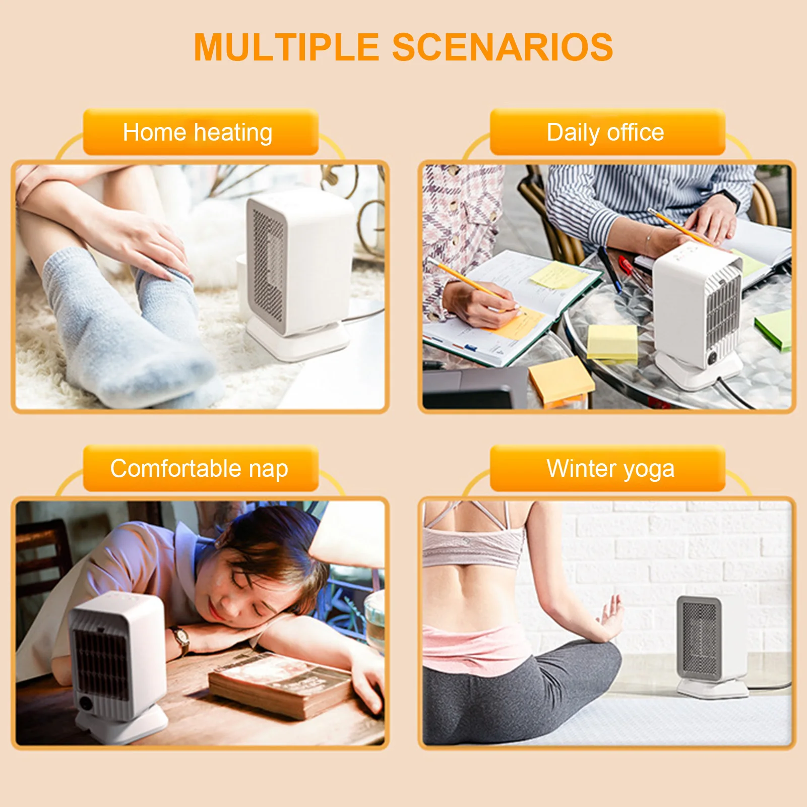 Kopfschütteln, geräuschlos, Heizung, kleiner Heizventilator, schnelles Aufheizen, intelligente Temperaturregelung, Heimbüro, Schreibtisch, elektrische Heizung
