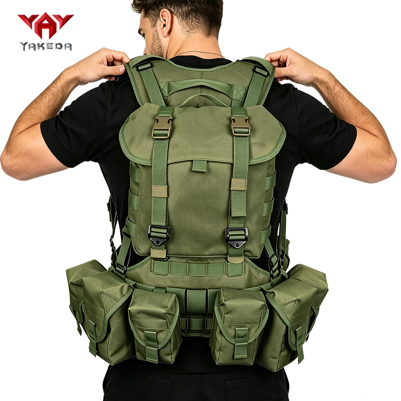 YAKEDA Multi functional Bellyband Hunting Tank Top with Multiple Ribbons and Snap Lock, Equipped with Multiple Storage Bags