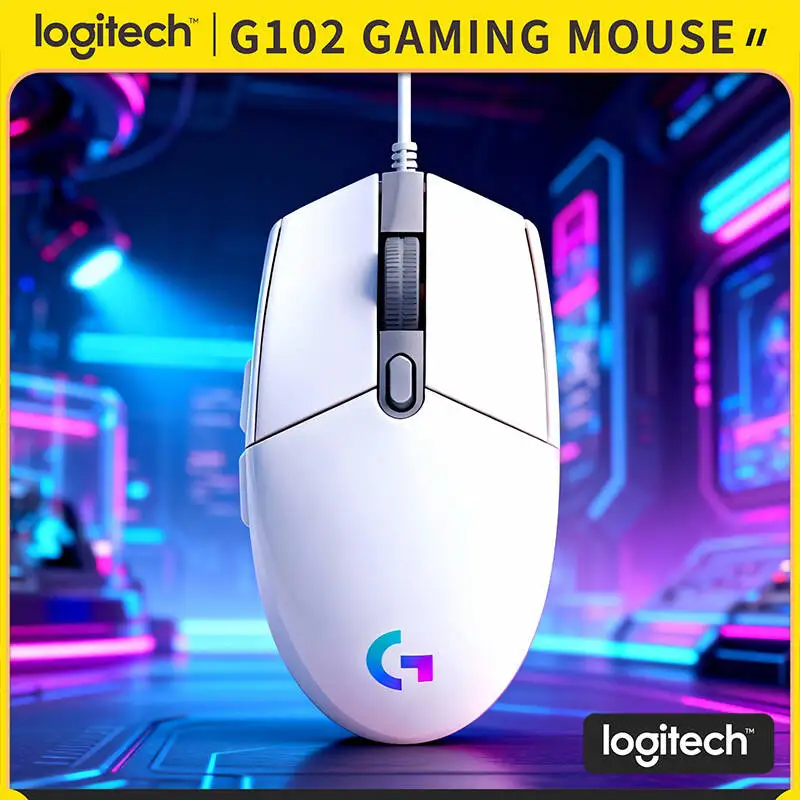 

Игровая мышь Logitech G102 проводная, частота опроса 1000 Гц, точность 8000 DPI, RGB-подсветка, 6 программируемых кнопок для киберспортивных игроков