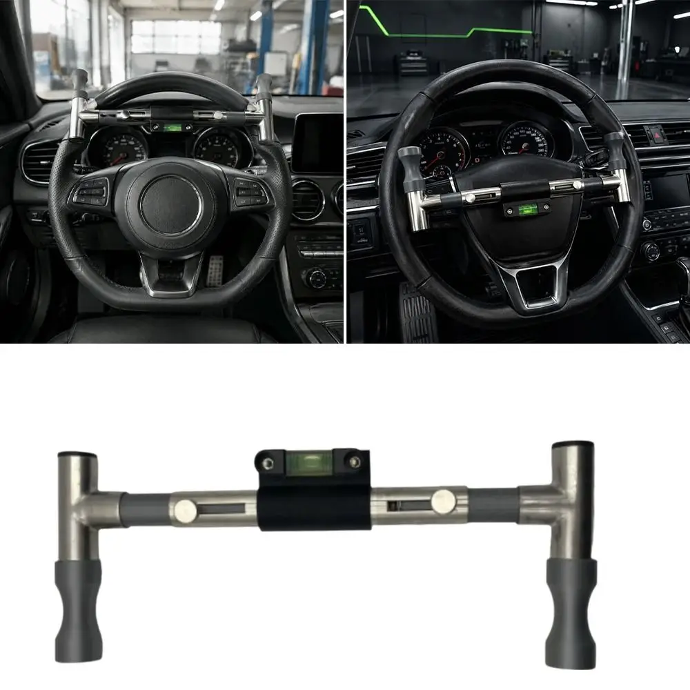 High Precision Steering Wheel Centering Tool Auto Wheel Alignment Steering Positioning Spirit Level Bubble Stable Adjustable