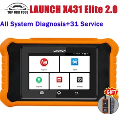 Lancement-Outils de diagnostic complets du système de voiture, X431 Elite 2.0, EliteV2.0, Scanner OBD2, Codage ECU, 31 + Service pour BMW, BENZ, Audi