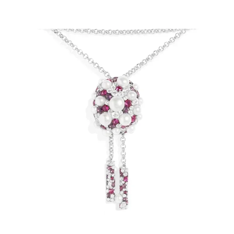 LI KI 925 Silver New September 2023 Color Diamond Pearl Earrings Necklace Bracelet Ring For Women Luxury Designer Jewelry view 2