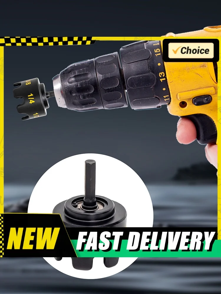 Aluminum Alloy Nut Remover Drill Bit for 1/4 3/8 1/2 Inch Threaded Rods Nut-Zipper Drills Attachment for Impact Drills