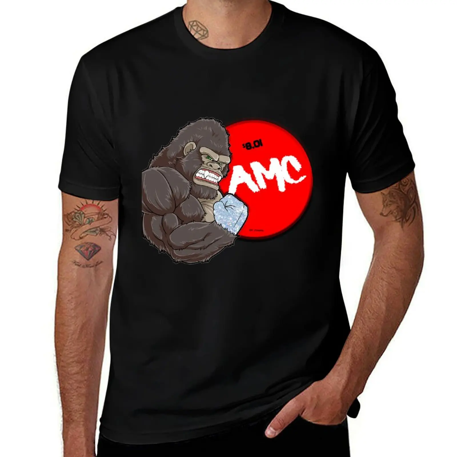 

AMC Diamond Handed Ape 8.01 T-Shirt man t shirts graphic man t shirt graphic T-Shirt