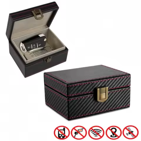 Faraday Bag for Car Keys Signal Blocker Key Fob Protector Anti Theft RFID Shield Pouch for Keyless Entry Vehicle Security