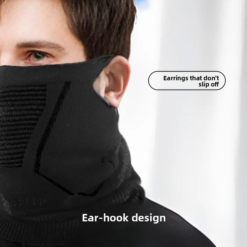 Winter Cold Mask Men Women Hanging Ear Scarf Hat Riding Motorcycle Electric Vehicle Face Protection Warm Windproof Headgear