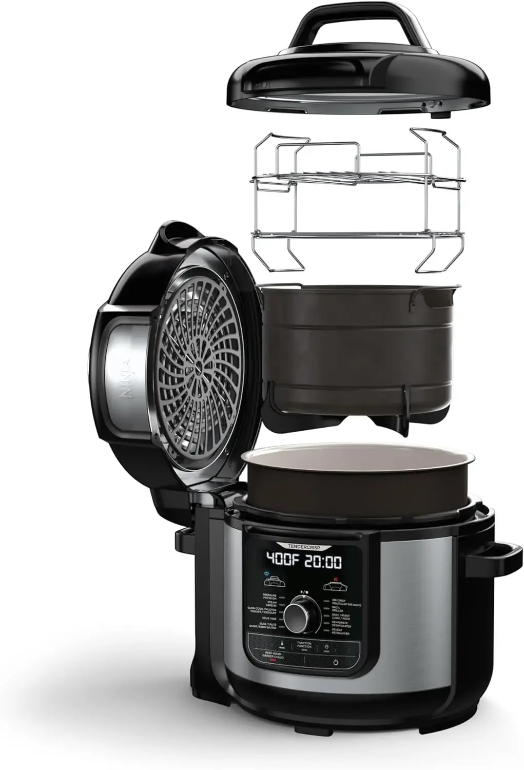 Ninja FD401 LP3 Foodi 12-in-1 Deluxe XL 8 qt. Pressure Cooker & Air Fryer that Steams, Slow Cooks, Sears, Sautés, Dehydrates