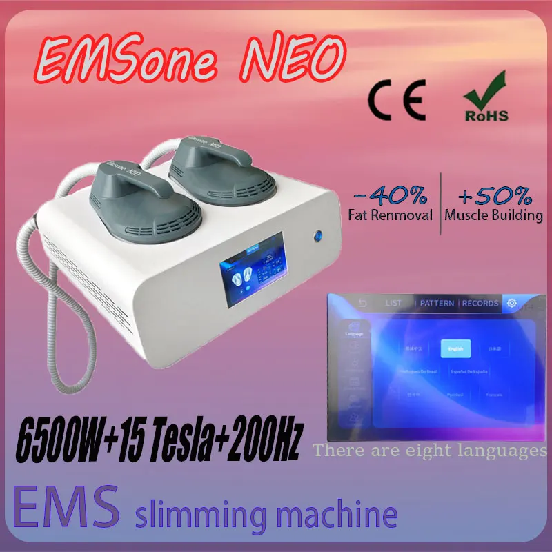 EMS slimming machine 6500W EMSone NEO electromagnetic reduction fat stimulation muscle growth shaping non-invasive