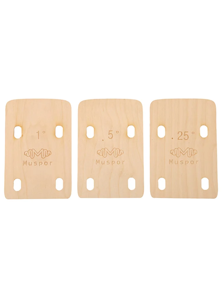 Efficiently Adjust Your Electric Bass with This 3 Piece Set of Tapered Maple Neck Shims Eliminating Gaps Easily