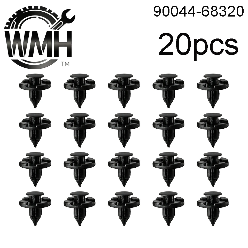 20pcs 01553-09321 90044-68320 Auto Body Fasteners Rivets Clips Bumper Trim Retainer Fastener Kit For Nissan Lexus Subaru 8mm