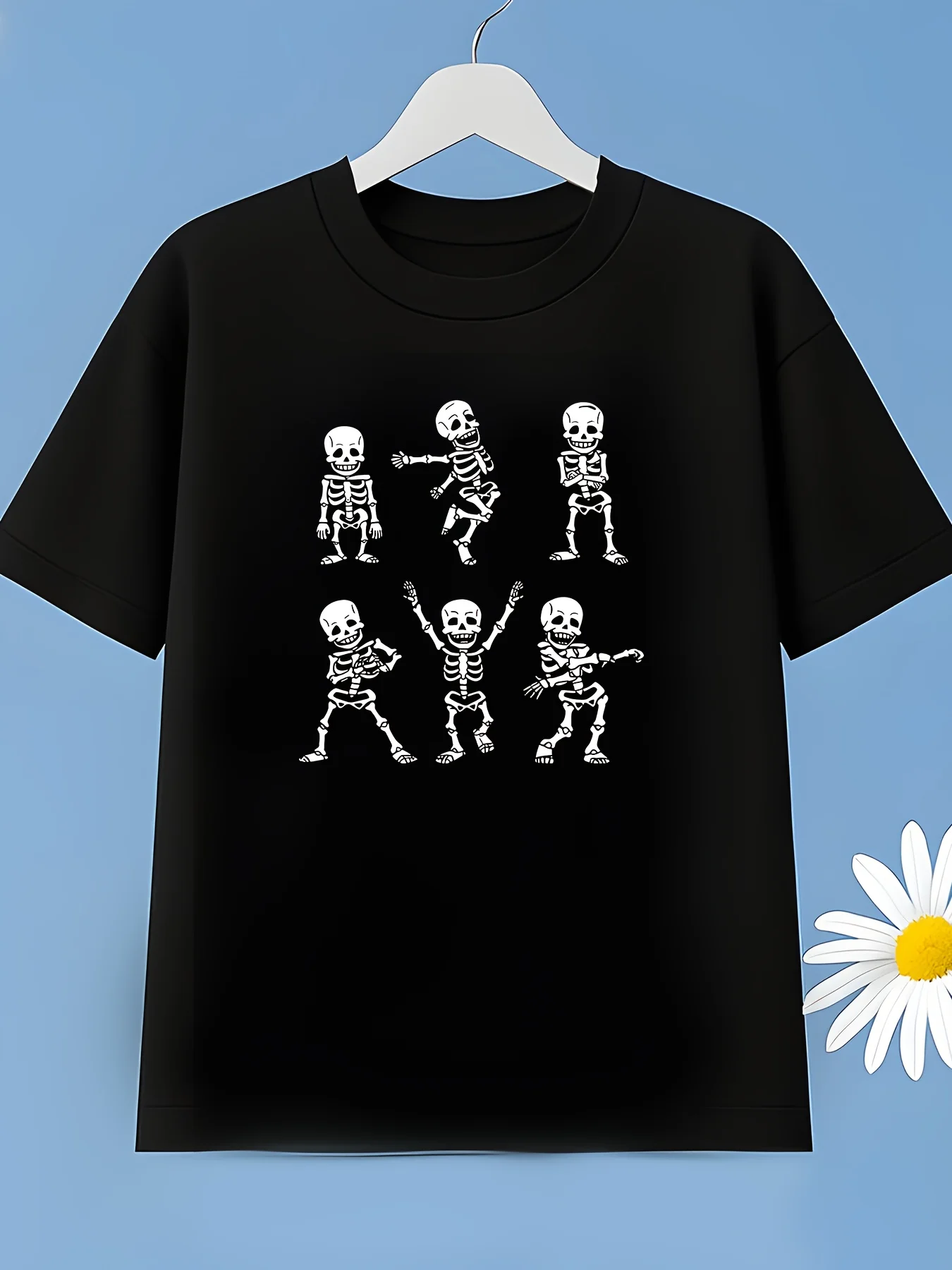Halloween Style Creative Dinosaur Dance Pattern Printed Children's Clothing Parent Child Tshirt Outdoor Dressing Open Season Top