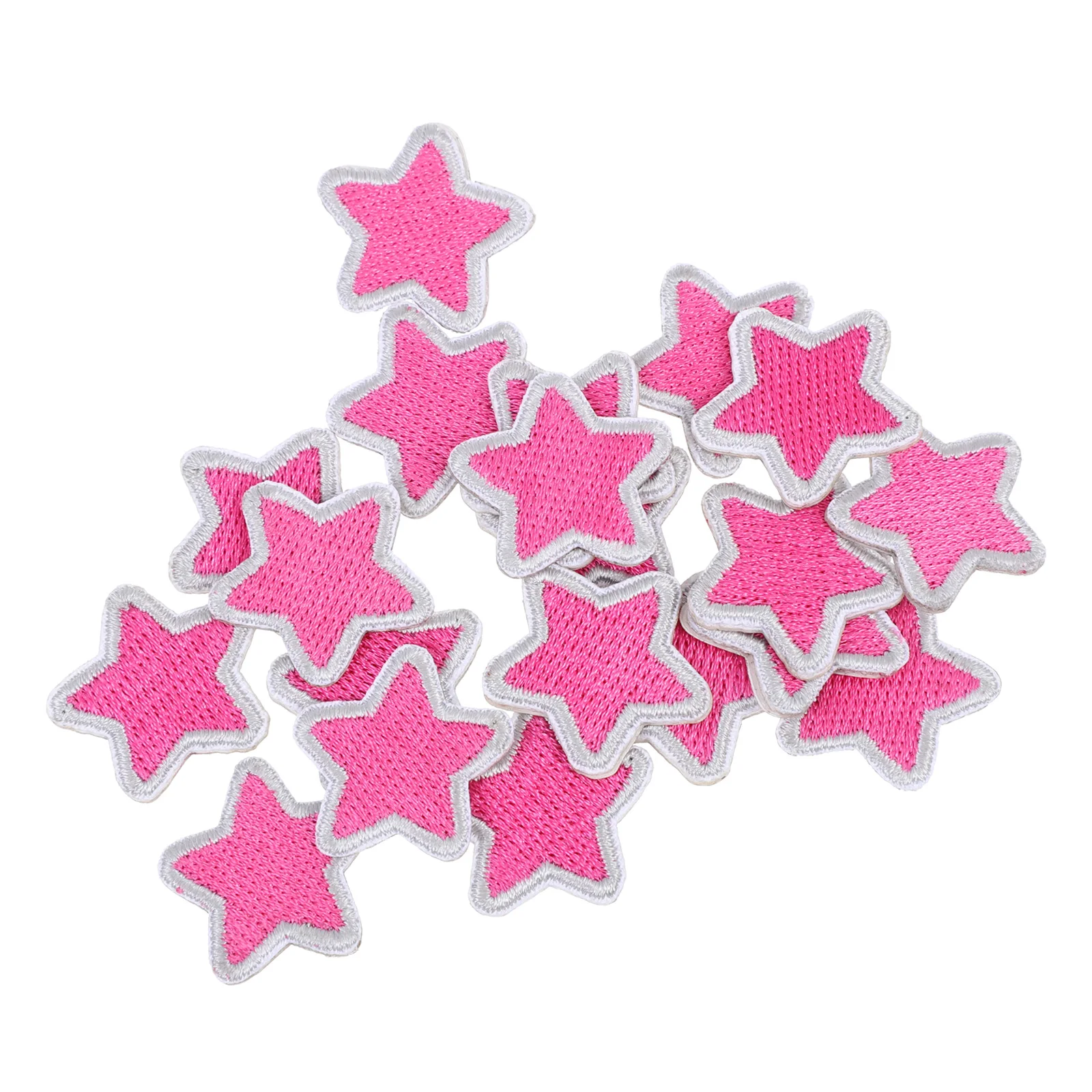 

20pcs Adhesive Embroidered Patches Lightweight Compact Five Pointed Diy Repair Patches Star Sewing Jeans Repair