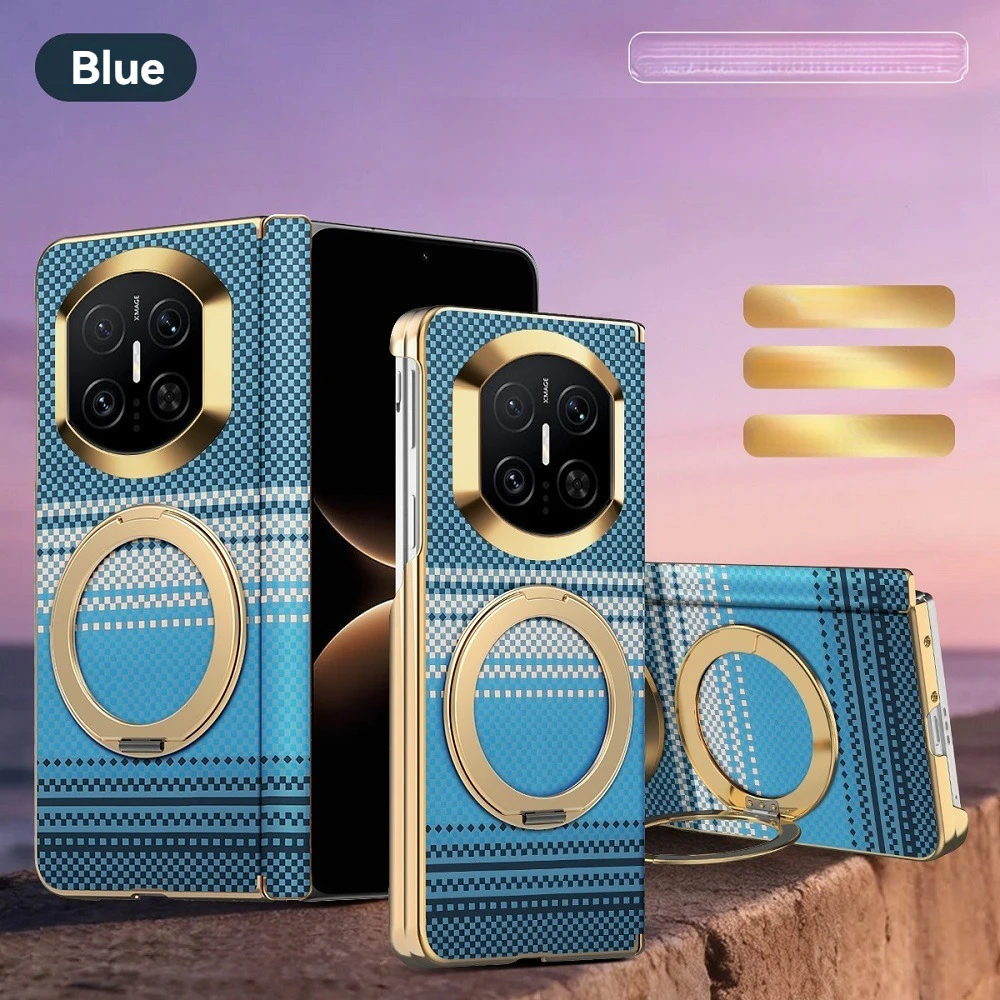 

Retro Colorful PU Leather Folding Phone Cover for Huawei Mate X7 X6 X5 X3 with Metal Rotating Bracket