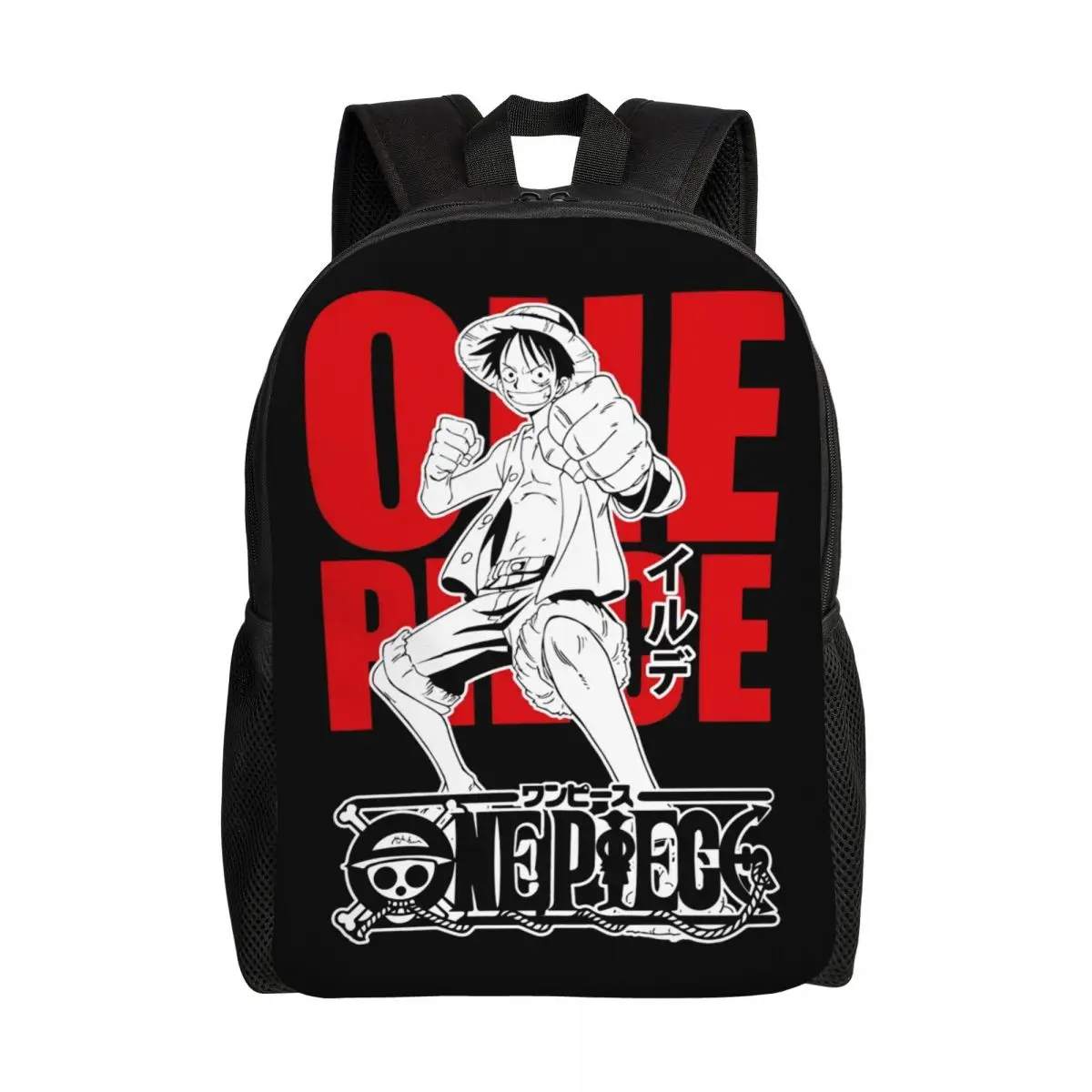 Custom Anime One Piece Backpack Women Men Casual Bookbag for College School Straw Hat Pirates Luffy Bags