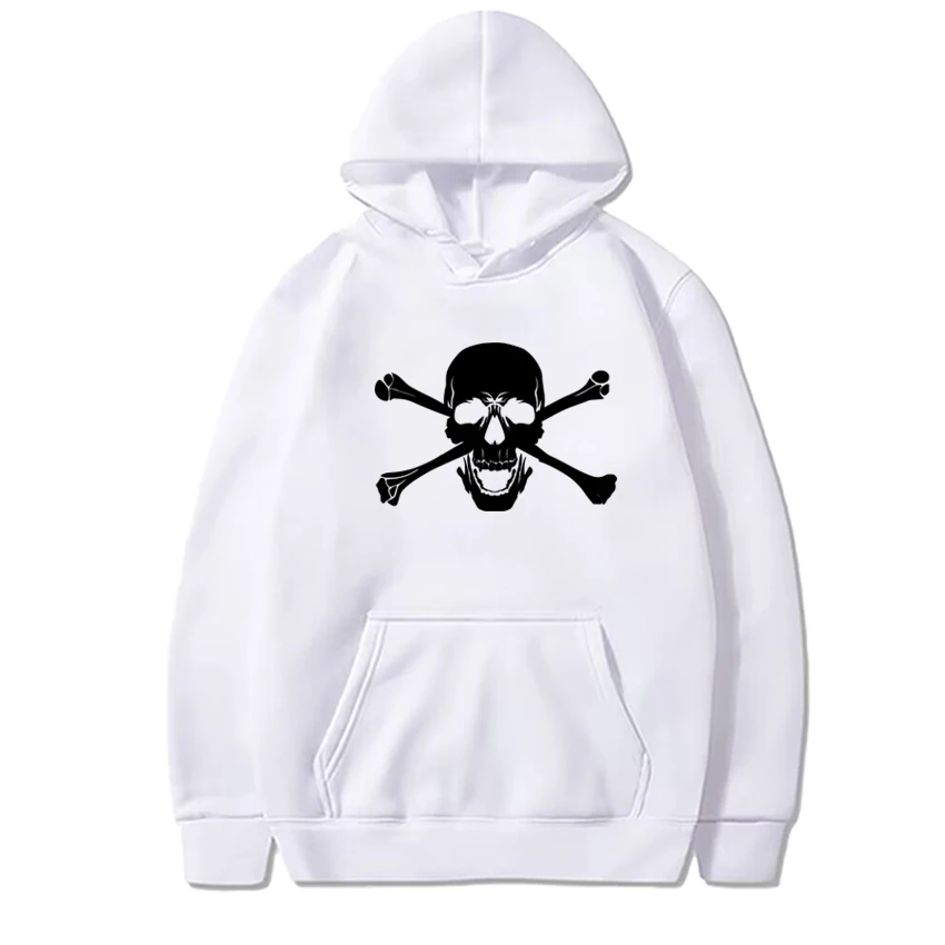 2025 Rock Skull Halloween Graphics printed streetwear Hoodie Men women vintage punk Sweatshirt Unisex Casual Fleece pullovers