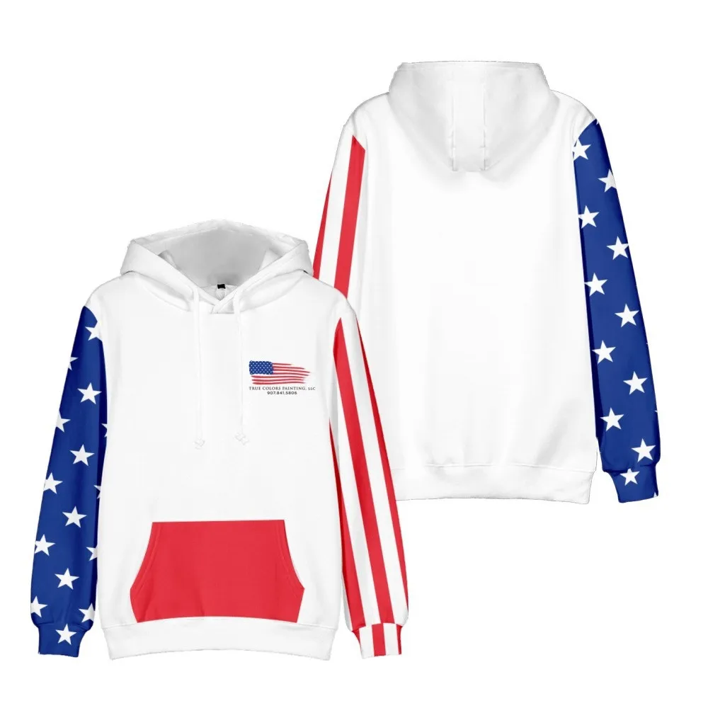 

3 To 14 Years Kids Hoodie USA Flag American Stars and Stripes 3D Hoodies Sweatshirt Boys Girls Cartoon Jacket Children Clothes