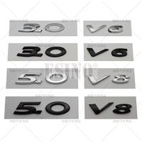 Car Styling 3D 3.0 5.0 V6 V8 Car ABS RearTrunk Fender Adhesive Badge Body Tailgate Displaceme Emblem For Jaguar XE XF XJ