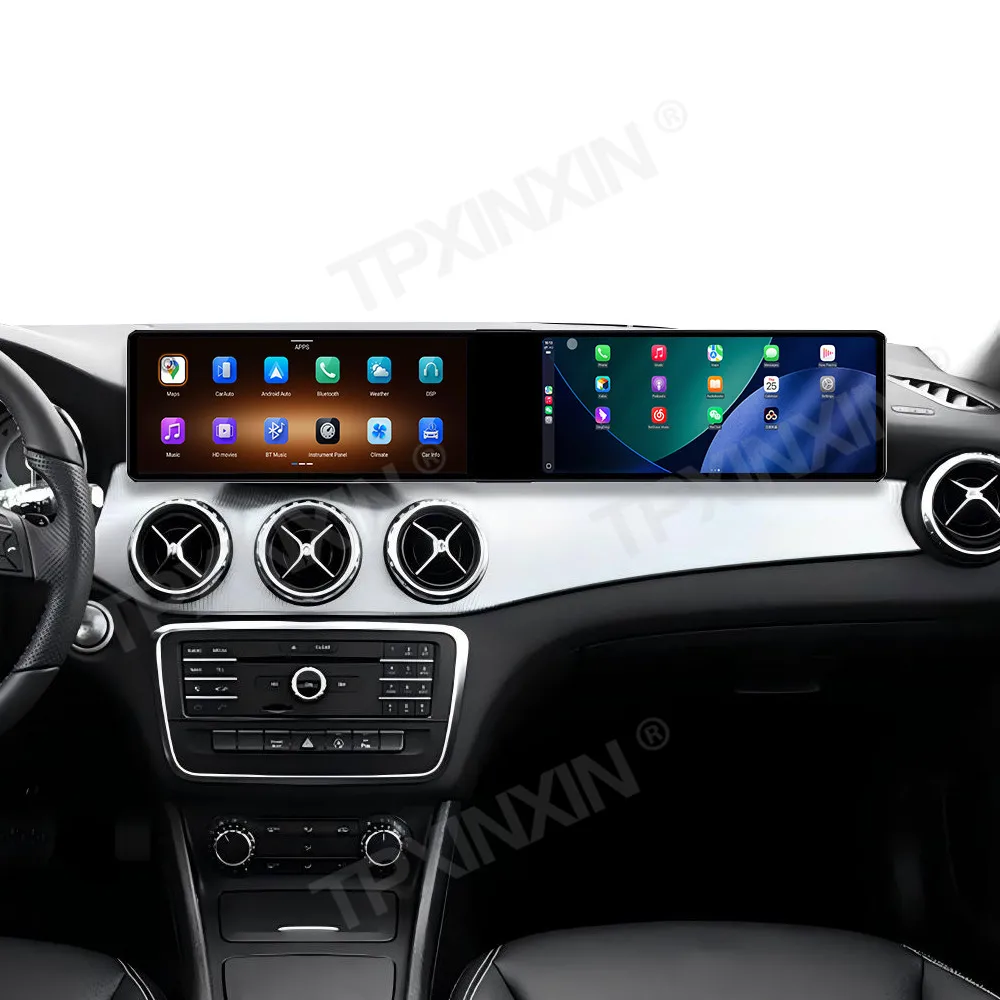 

12.3 Inch Dual Screen Car Radio For Mercedes-Benz GLA 200 2016-2019 Car Multimedia Video Player Stereo GPS Navigation Carplay