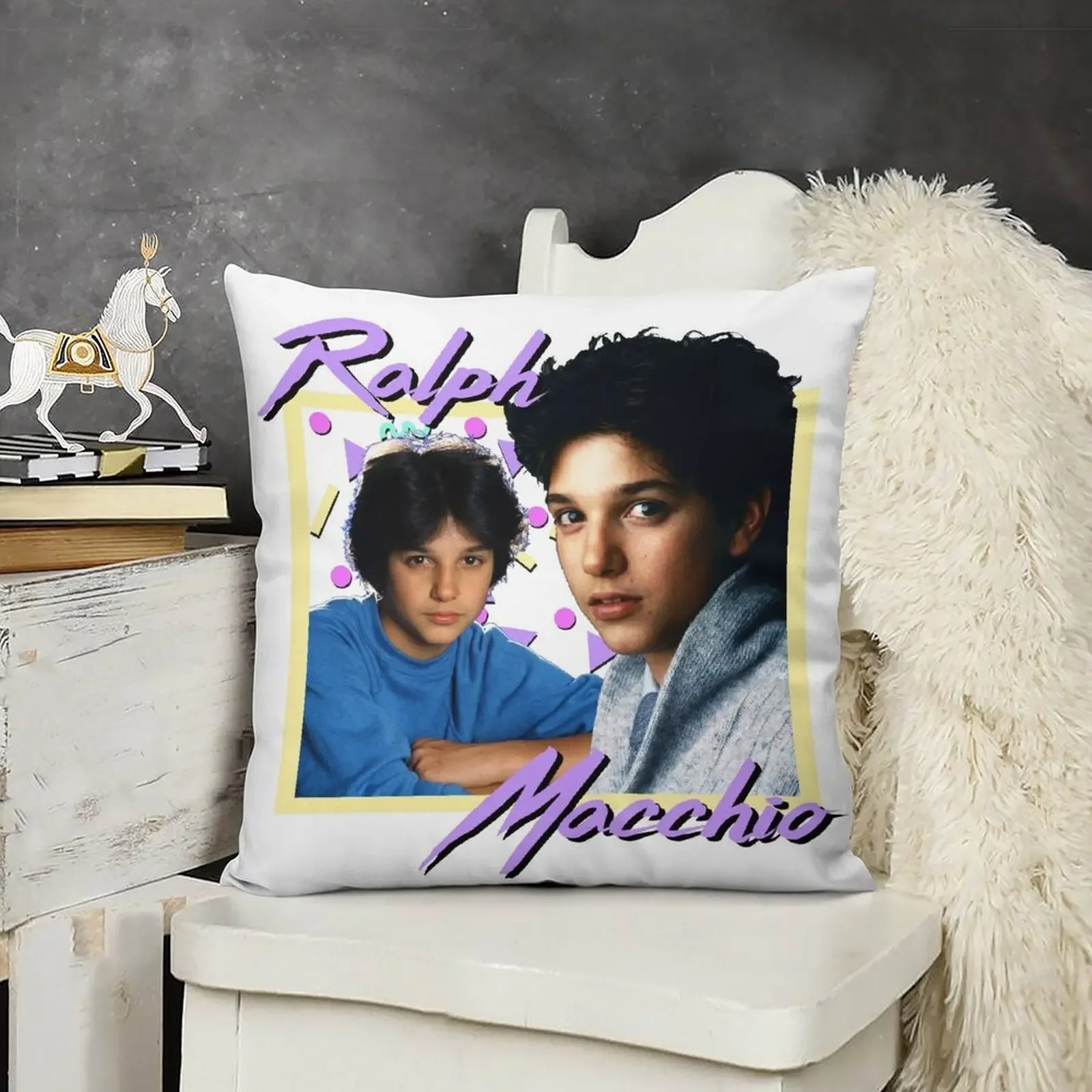 

80s Ralph Macchio Throw Pillow Cushions Cushions Cover Pillows Aesthetic pillow