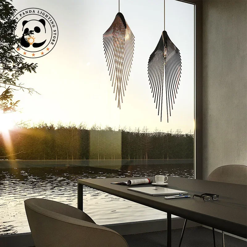 

Postmodern Design Ceiling Chandelier Minimalist Metallic Luster Branch-shaped Hanging Light Bar Restaurant Cafe Parlor Art Decor