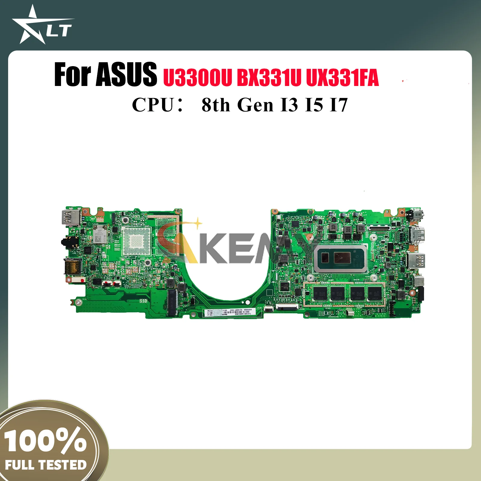 

UX331FA Материнская плата для ноутбука ASUS ZenBook UX331 UX33UAL UX33UN U3300U UX33UA BX331U Материнская плата с процессором I3 I5 I7 100% тест в порядке