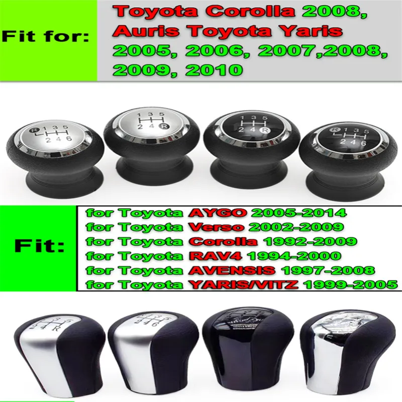 

Car Gear lever shift knob Corolla Auris Yaris Lever Shift Lever AYGO RAV4 Yaris VITZ 5/6 Speed Shift Knob Gear Knob Auto Parts