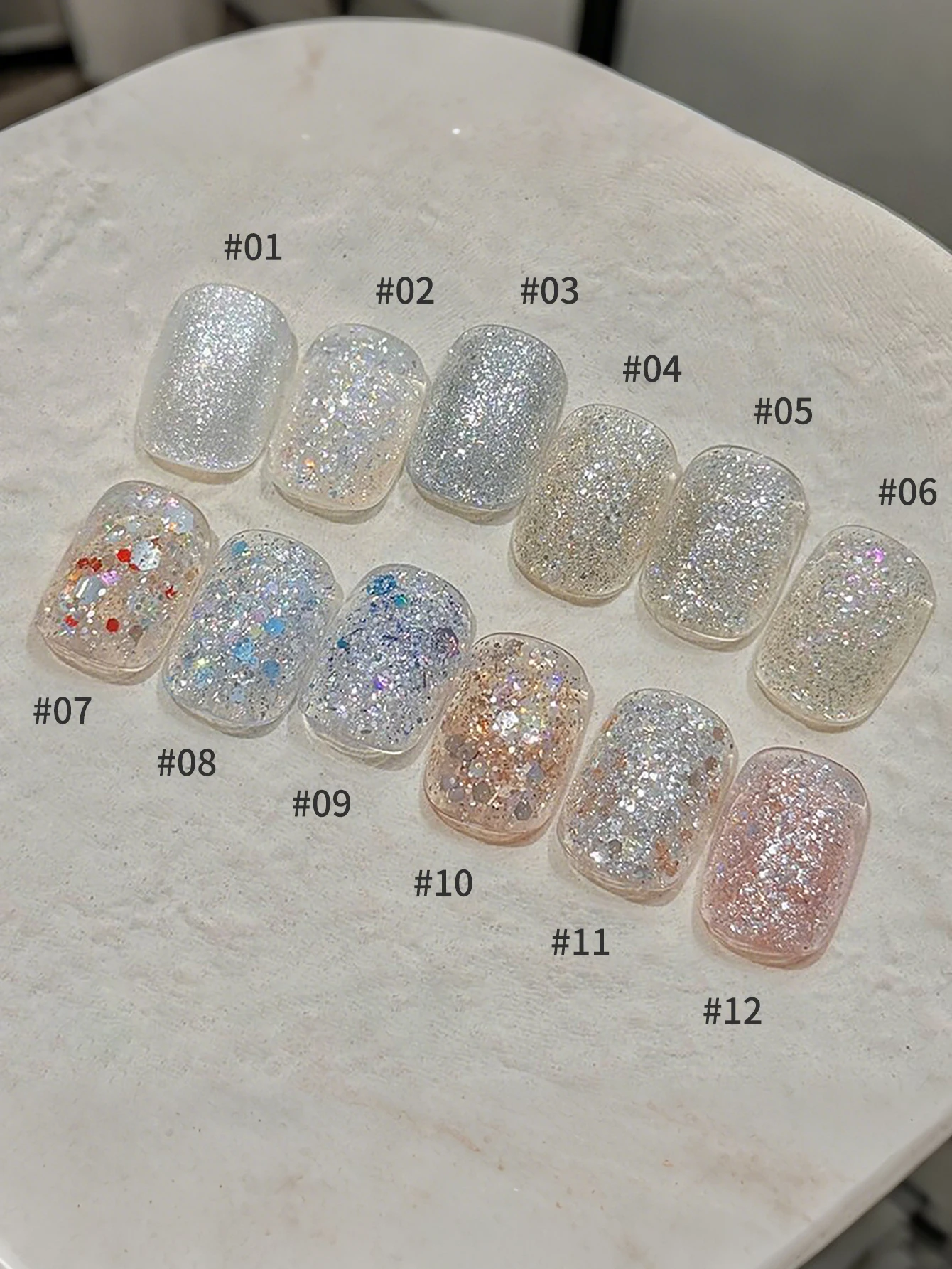 MIANEL 12ML Weißer Nagellack Jimeng Hochzeitskleid Feiner Glitzer-Gel-Nagellack Super Glänzender Glitzer-Nagellack für Nagelkunst-Salon – Detail 31