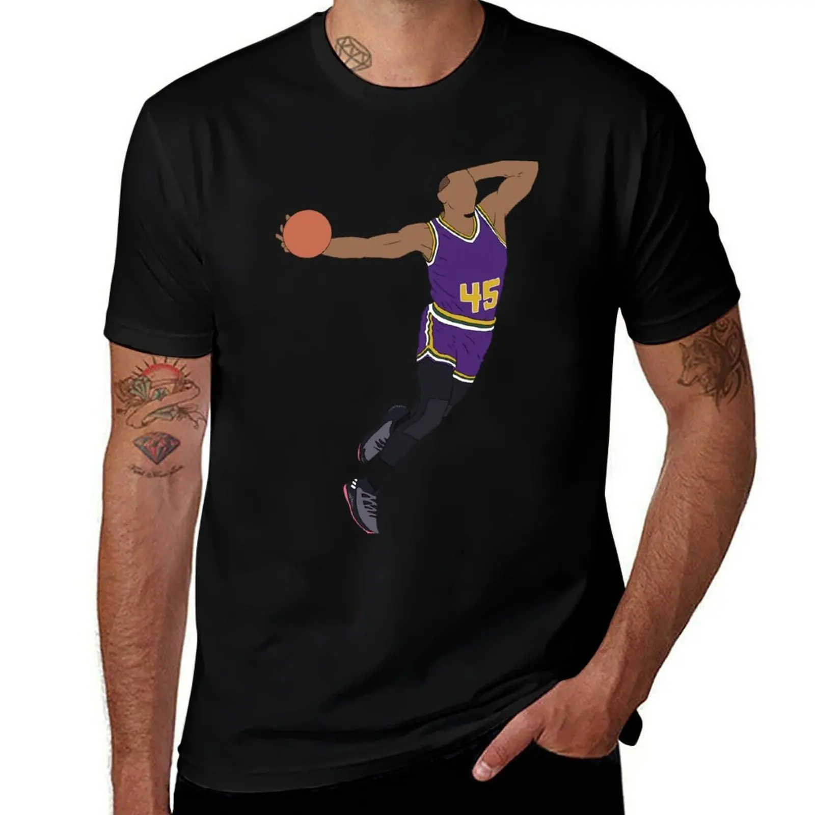Donovan Mitchell The Mailman T-Shirt Breathable Lightweight Summer Top T-Shirt