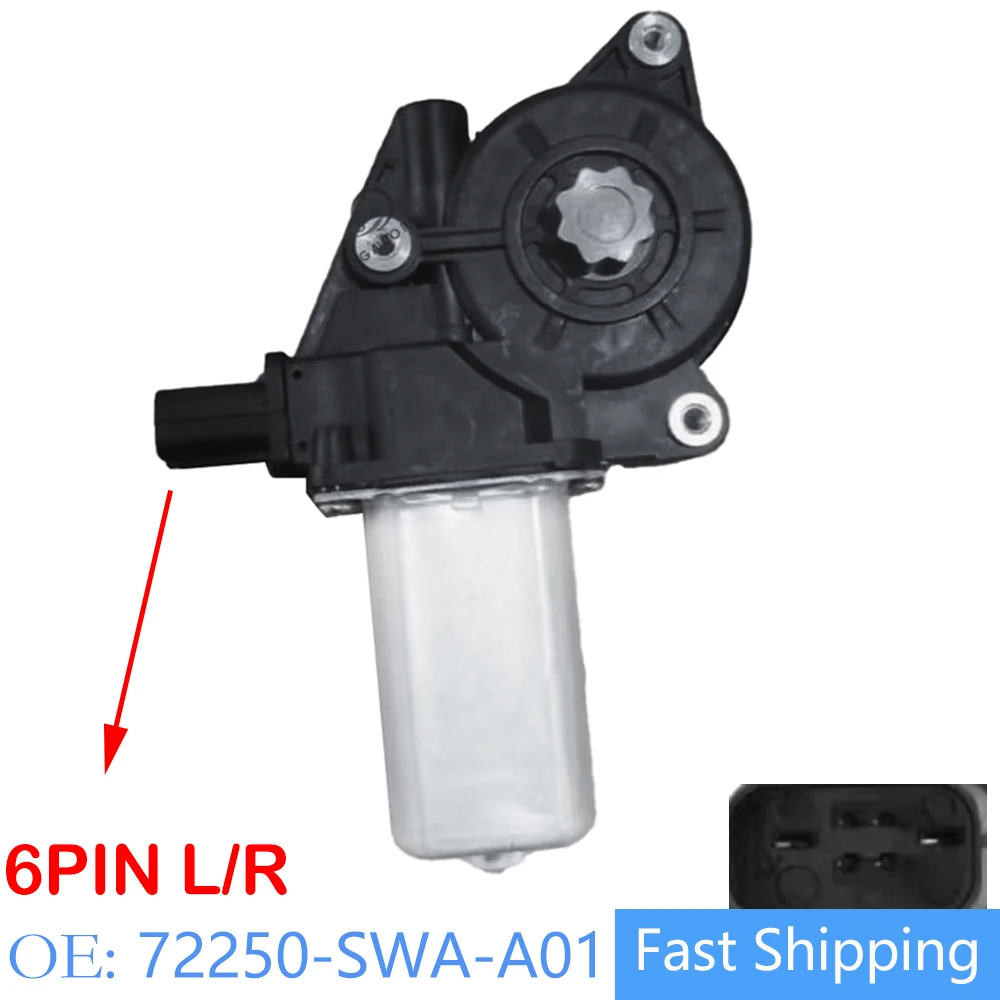 

6Pins Window Glass Lifter Motor Window Regulator Motor For Honda CR-V Pilot 2007 2008 2009 2010 2011 72250-SWA-A01 72250-STK-A01