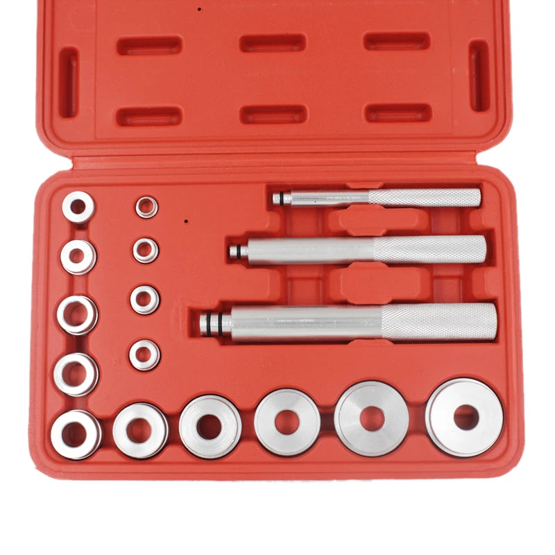 17Pcs/Set Wheel Bearing Race Seal Bush Driver Master Tool Kits Aluminum Axle Install Remove Tool