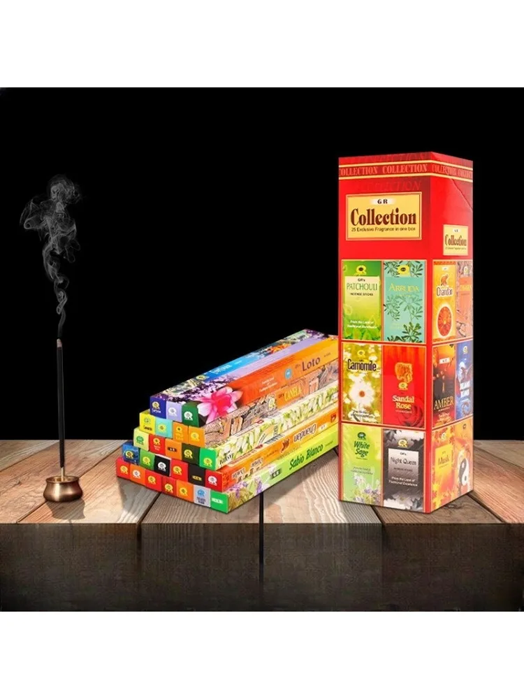 GR 8-40 bâtons inde lavande encens sandale méditation jasmin maison parfum chambre toilette bois d'agar ligne tibétaine aromathérapie