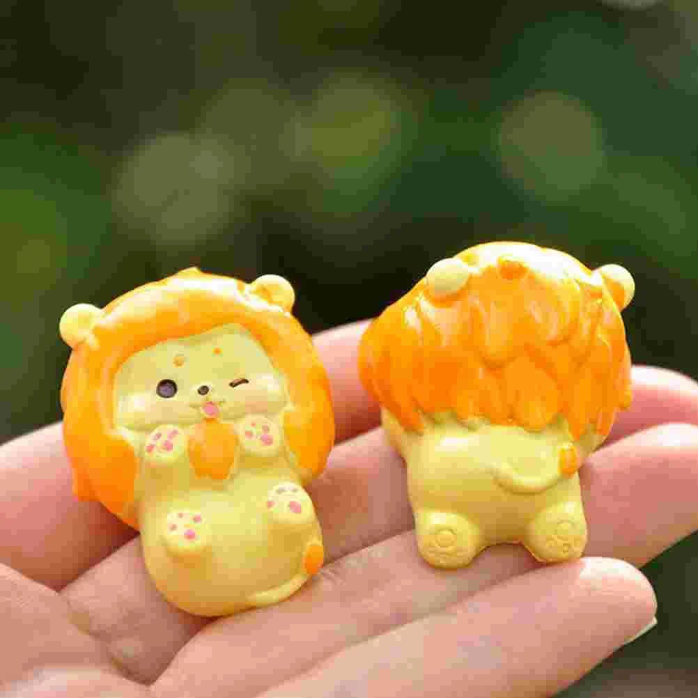 

8 Pcs Lion Ornament Gift for Kids Miniature Figurine Desktop Figurines Toy Adorable Decor Animal