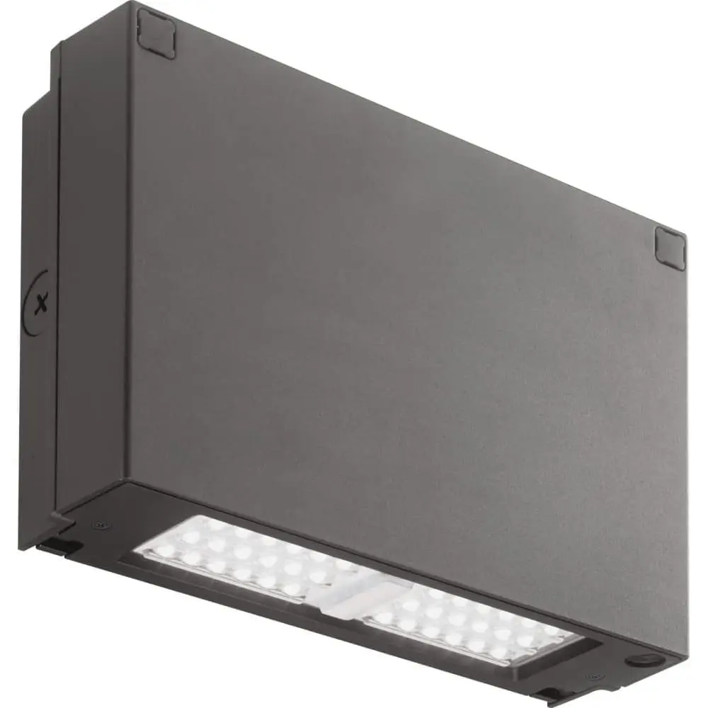 40K LED Outdoor Wall Light Fixture, 4000K Cool White, 120-277V, IP66, Bronze Finish