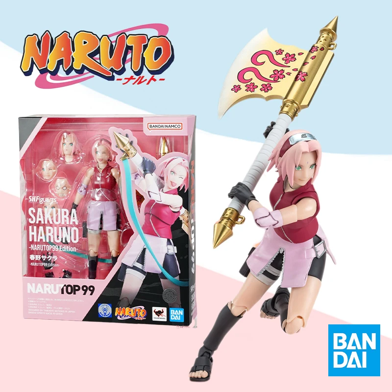 

Bandai Original BOX S.H.Figuarts SHF NARUTO SAKURA HARUNO NARUTOP99 EDITION action anime model kit finished toy gift for kids