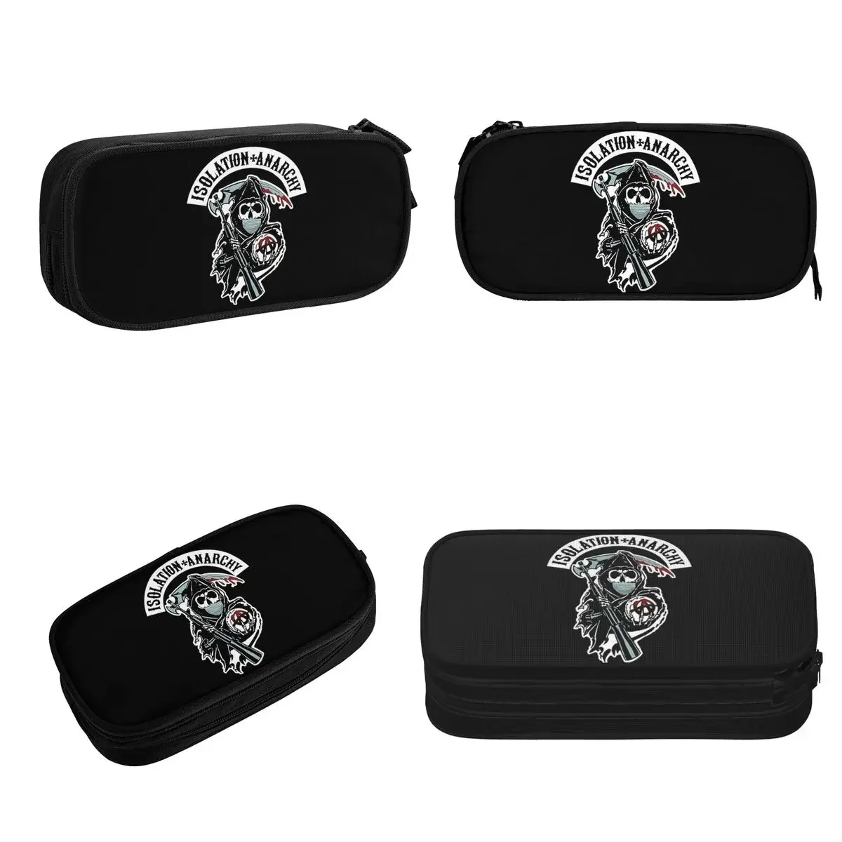 SOA Sons Of Anarchy Pencil Cases Big Capacity Pen Bags Pen Box Pencil Pouch For Boys Girls Students Stationery School Office