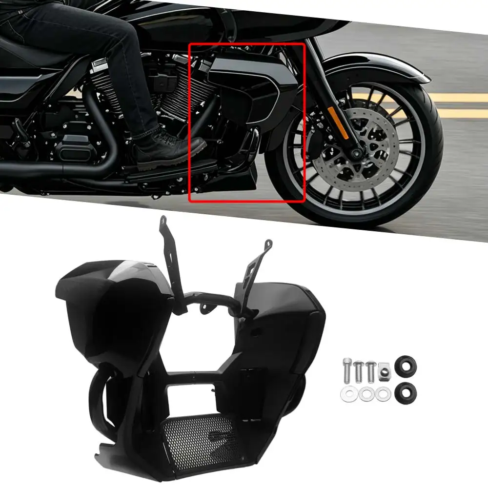 Motorcycle Engine Guard Fairing Lowers Cover For Harley Cvo Street Glide Ultra Limited Touring Road Glide 2023–2026 Gloss Black