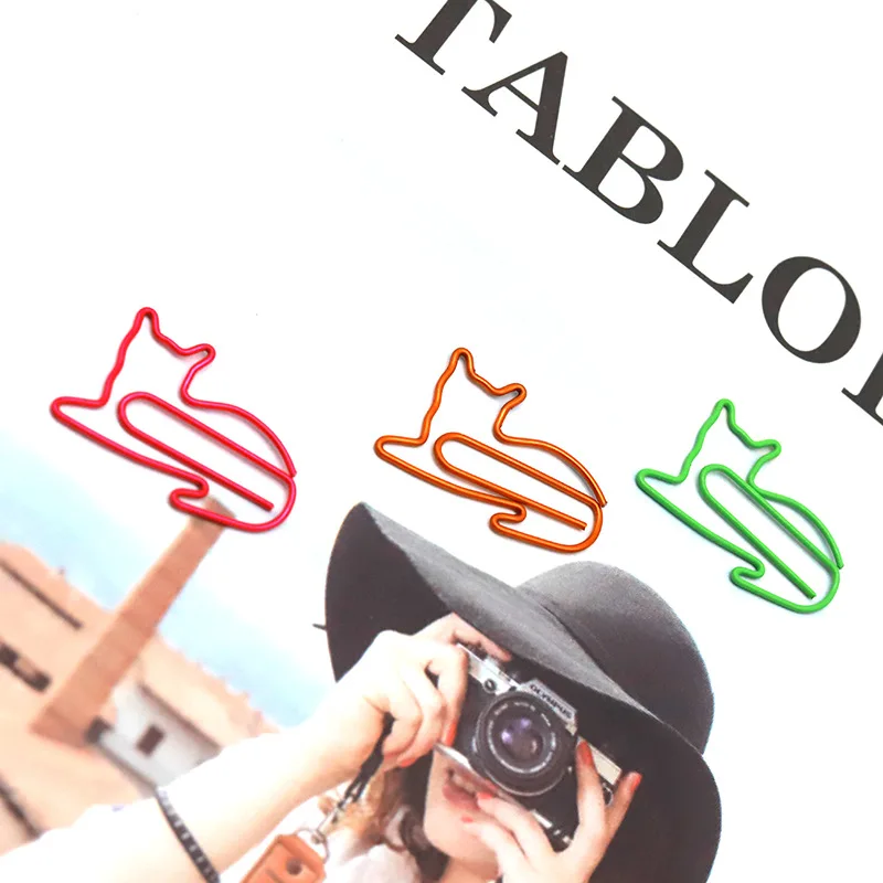 20Pcs Cute Duck Animal Metal Bookmark Paper Clips For Book Marker Binder Photo Memo Clip Stationery School Supplies