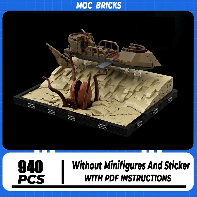 Popular Star Movie Model Moc Building Blocks Desert Skiff Diorama Technology Brick DIY Assembly Construction Toy Gifts