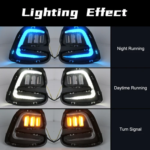 Imagen 2 del producto Led DRL para Chevrolet Cavalier 2016 2017 2018 2019 luces de circulación diurna señal de giro lámpara antiniebla blanco amarillo azul accesorios de coche
