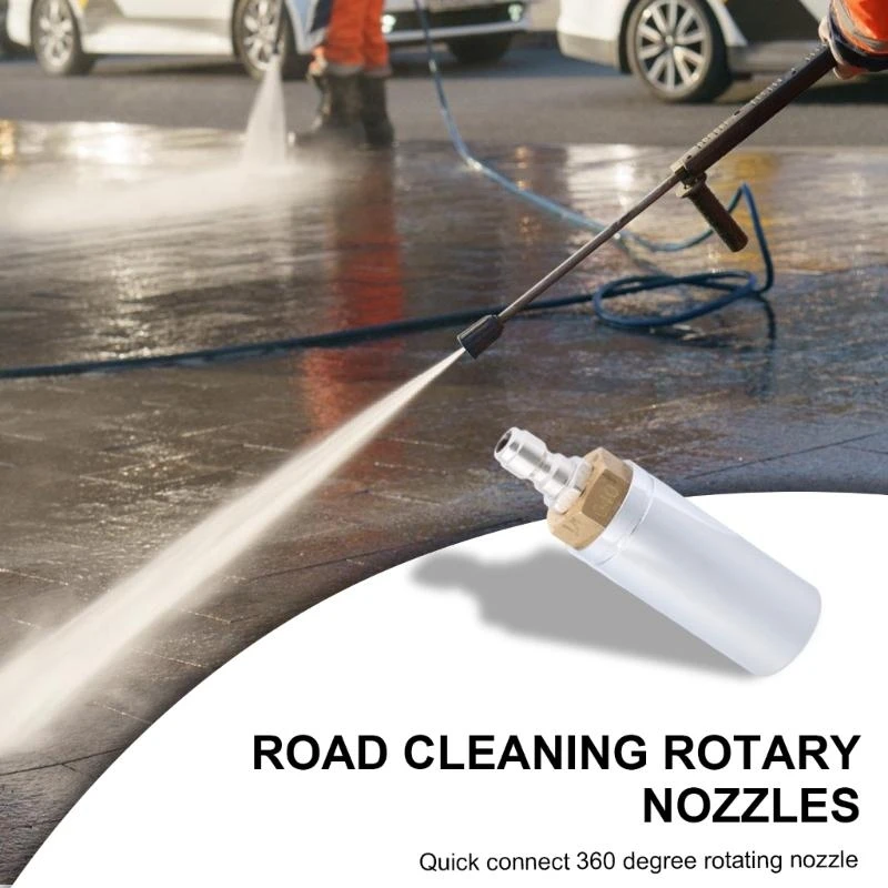 Industrial High Pressure Sprayer Cleaner Head with 360 Degree Rotatable Nozzle, Quick Suitable for Road Washing