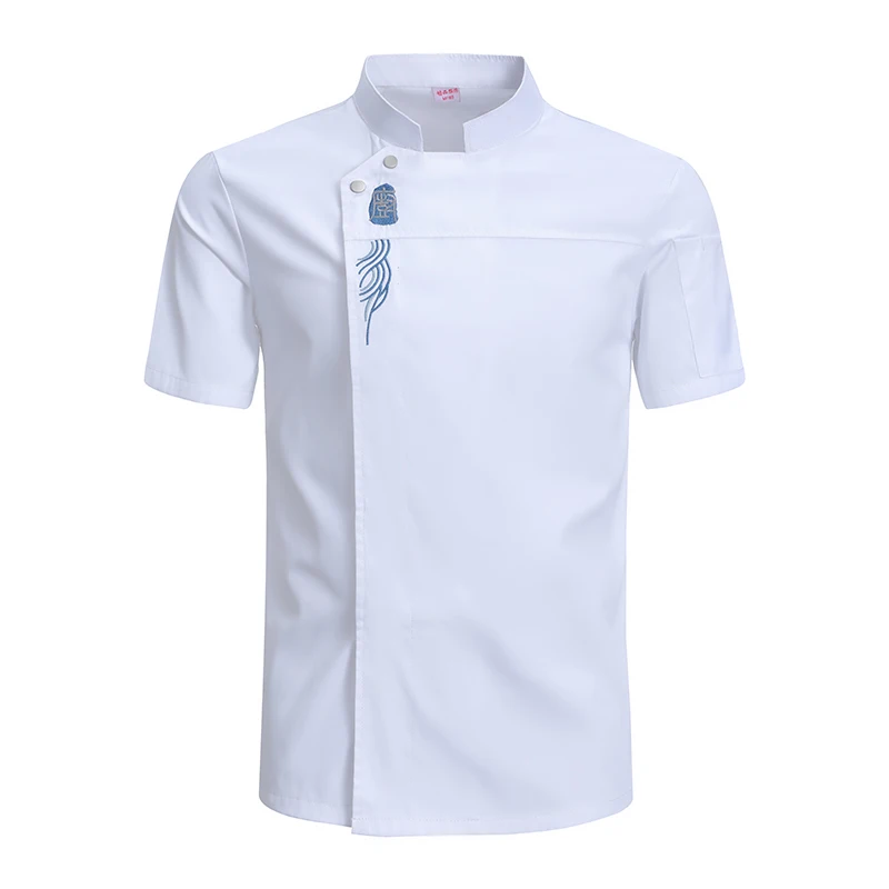 Pizza Chef Uniform Hotel Kitchen Shirt Restaurant Cook abbigliamento Food Service Cooking Jacket Summer caffetteria salopette Coat