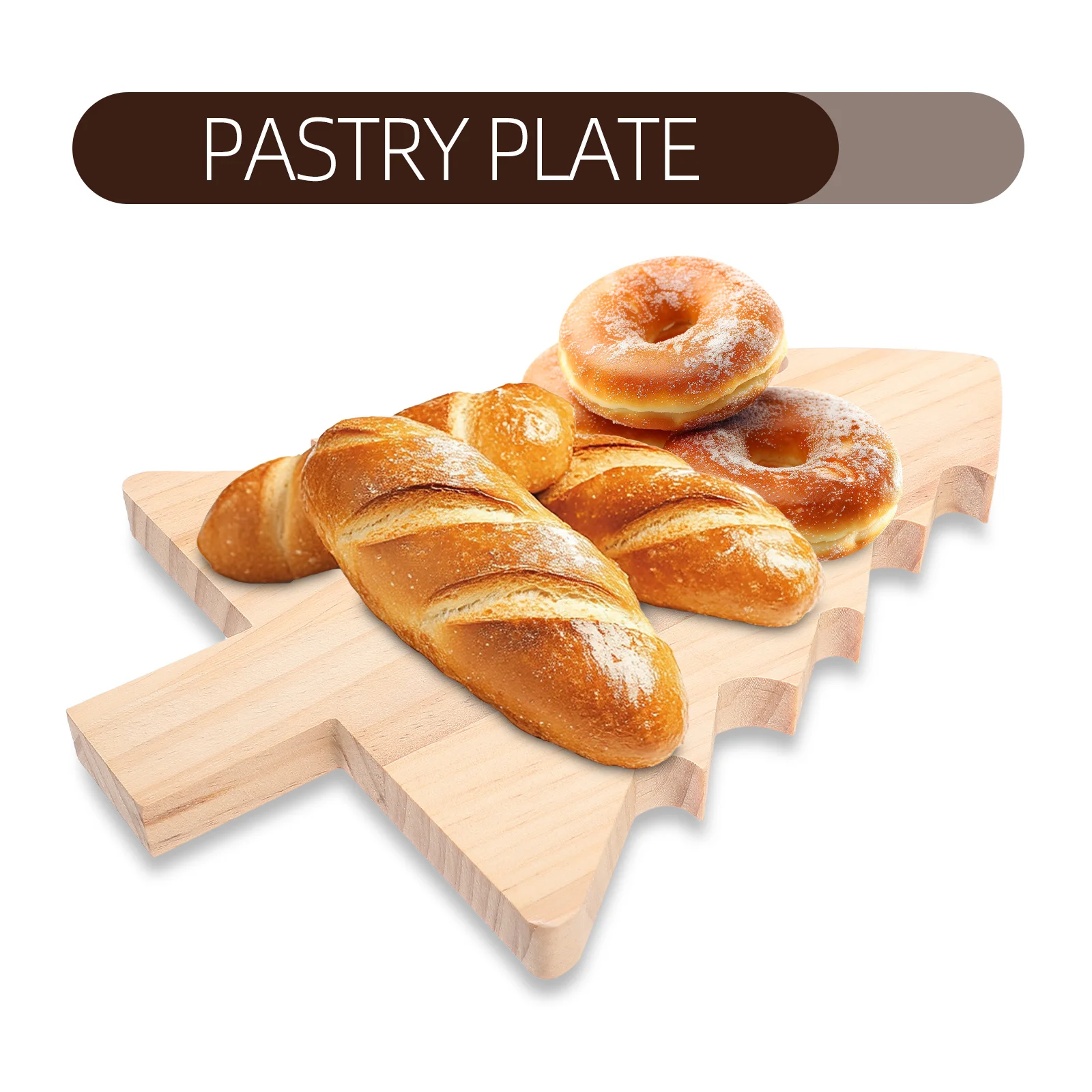 صينية تقديم لوح تقطيع على شكل شجرة عيد الميلاد الخشبية الريفية لخبز الجبن والعطلات والمطبخ