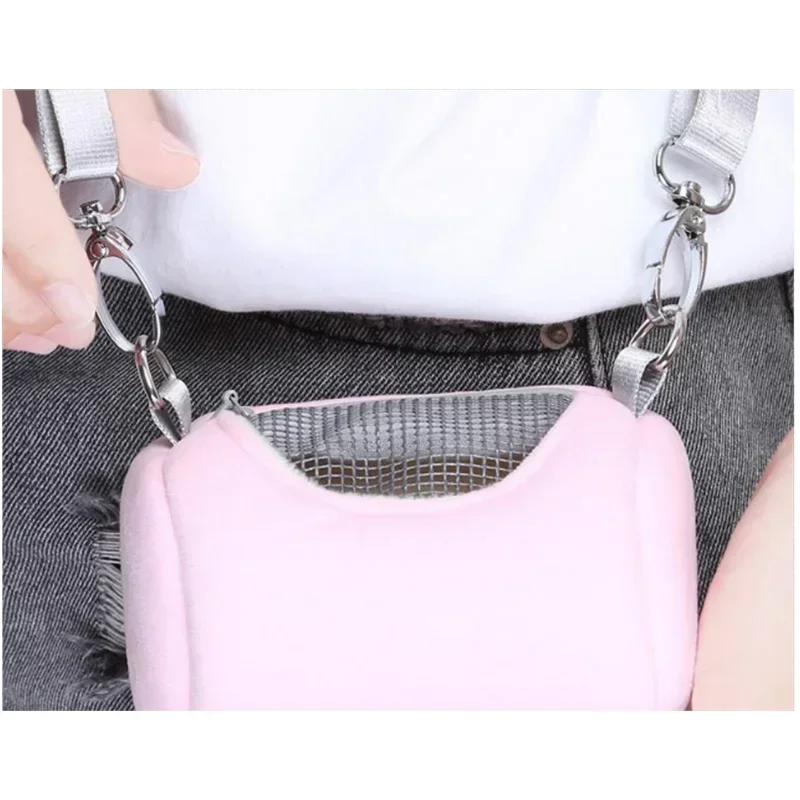 Pet Hamster Bag Shoulder Bag Travel Carry Pet Outing Backpack Warm and Portable Golden Bear Hamster Small Pet Bag Pet Supplies view 3