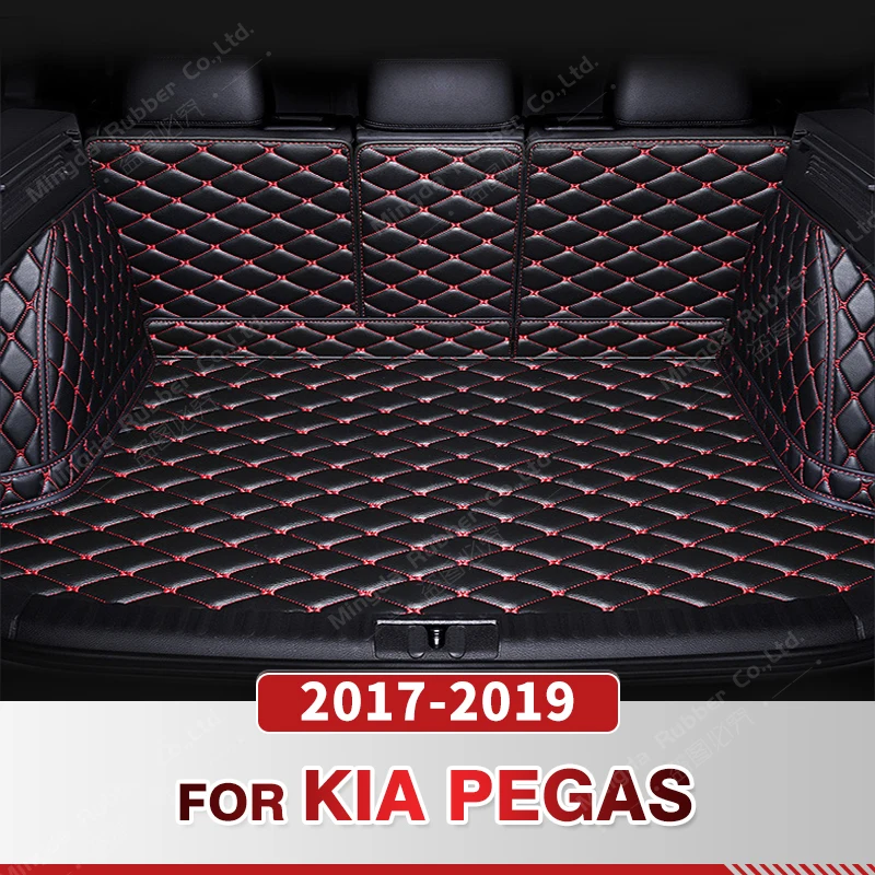 

Auto Full Coverage Trunk Mat For Kia PEGAS 2017-2019 18 Car Boot Cover Pad Cargo Liner Interior Protector Accessories