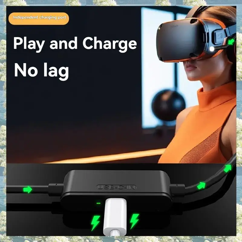 جديد-لـ Meta Quest 3S /3/2 USB3.2 Gen1 كابل شحن خط البيانات Pico4 3.0 كابل USB نوع C نقل البيانات كابل USB إلى C