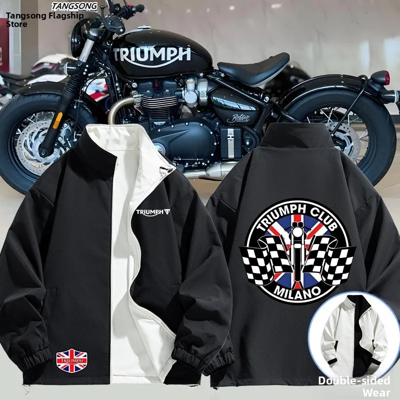 

Двусторонняя мотоциклетная куртка унисекс в гонконгском стиле для любителей мотоциклов, утепленная верхняя одежда